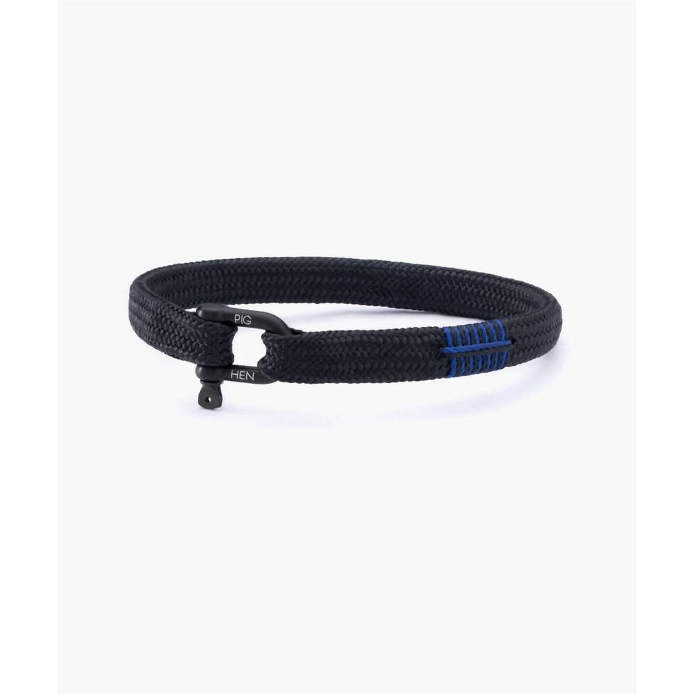 NEW PIG & HEN men's vicious vik bracelet in black/black